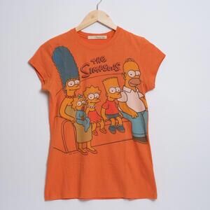 The Simpsons Women’s Orange T Shirt Mighty Fine Size L